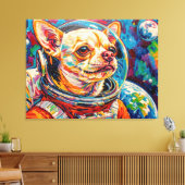 宇宙の犬-チワワ4 キャンバスプリント (インサイチュ (リビング))