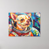 宇宙の犬-チワワ4 キャンバスプリント (正面)