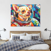 宇宙の犬-チワワ4 キャンバスプリント (インサイチュ (寝室))