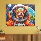 宇宙の犬-チワワ5 キャンバスプリント (インサイチュ (リビング))