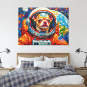 宇宙の犬-チワワ5 キャンバスプリント (インサイチュ (寝室))