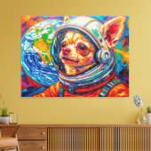 宇宙の犬-チワワ6 キャンバスプリント (インサイチュ (リビング))