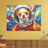 宇宙の犬-チワワ8 キャンバスプリント (インサイチュ (リビング))