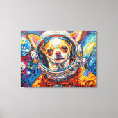 宇宙の犬-チワワ8 キャンバスプリント (正面)