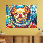 宇宙の犬-チワワ9 キャンバスプリント (インサイチュ (リビング))