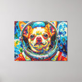 宇宙の犬-チワワ9 キャンバスプリント (正面)
