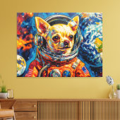 宇宙の犬-チワワ キャンバスプリント (インサイチュ (リビング))