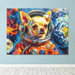宇宙の犬-チワワ キャンバスプリント