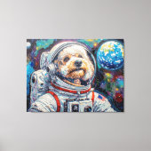 宇宙の犬 - プードル21 キャンバスプリント (正面)