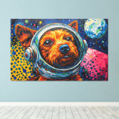宇宙の犬-16 キャンバスプリント (インサイチュ (ウッドフロア))