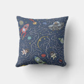 宇宙の猫とロケットの子供たち クッション (裏面)