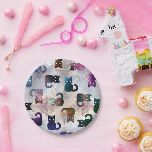 宇宙の猫と可愛い猫  ペーパープレート (パーティー)