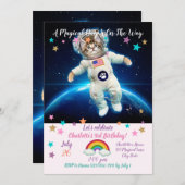 宇宙の猫宇宙飛行士 招待状 (正面/裏面)
