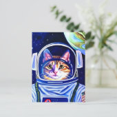 宇宙の猫飛行士 ポストカード (スタンド正面)