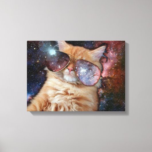 宇宙の猫 キャンバスプリント (正面)