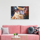 宇宙の猫 キャンバスプリント (インサイチュ (リビング))