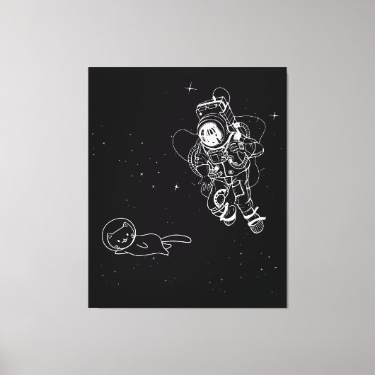 宇宙の猫 キャンバスプリント (正面)
