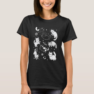 宇宙の猫 グラフィック レトロ ヴィンテージ 猫 Tシャツ