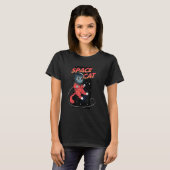 宇宙の猫 ネコ好き Tシャツ (正面フル)