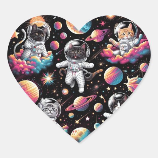 宇宙の猫！ ハートシール (正面)