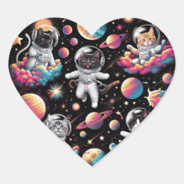 宇宙の猫！ ハートシール