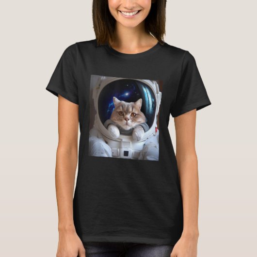 宇宙の猫 Tシャツ (正面)