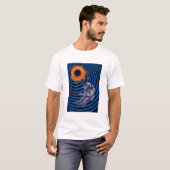 宇宙の猿が飛んでいる Tシャツ (正面フル)