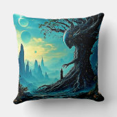 宇宙の生命の木ファンタジー クッション (裏面)
