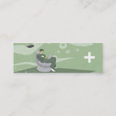 宇宙の男の子の抽象芸術のプロフィールカード スキニー名刺 (裏面)