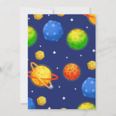 宇宙の男の子ベビーシャワー招待状 招待状 (裏面)