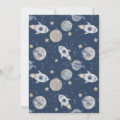 宇宙の男の子 1歳の誕生日招待状 招待状 (裏面)