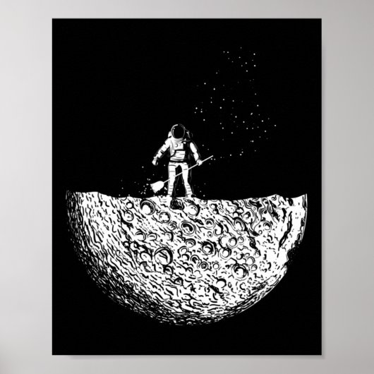 宇宙の男性スーツを着た宇宙の月の男性 ポスター (正面)