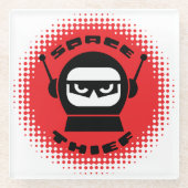宇宙の盗人のロゴのガラスコースター ガラスコースター (正面)