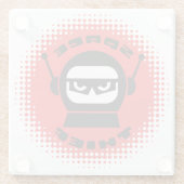 宇宙の盗人のロゴのガラスコースター ガラスコースター (裏面)