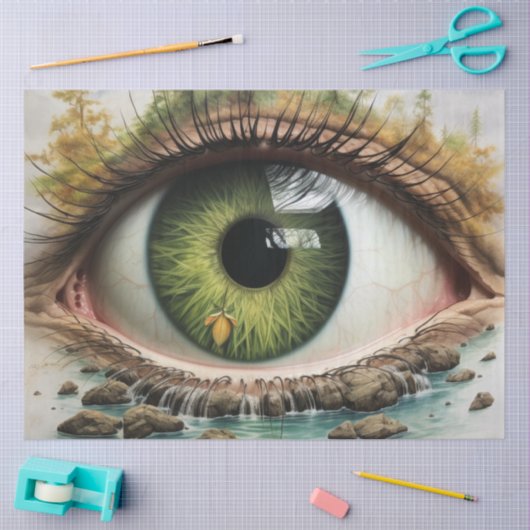 宇宙の目を風景として分離 薄葉紙 (クラフト)