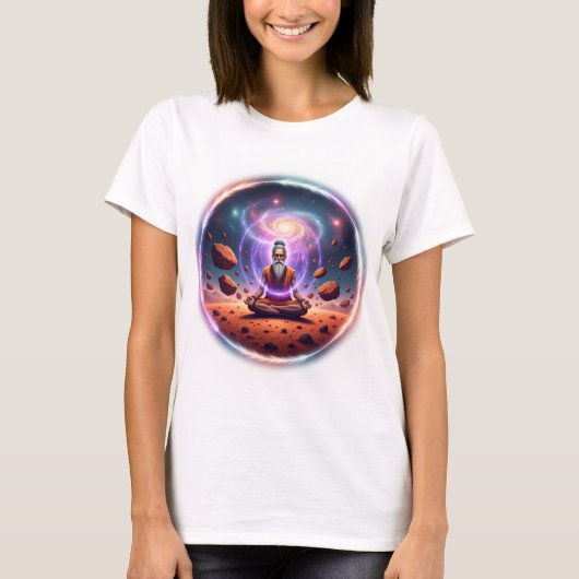 宇宙の瞑想者 女性用Tシャツ Tシャツ (正面)