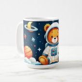 宇宙の磁器宇宙飛行士くま コーヒーマグカップ (正面左)