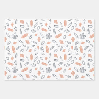 宇宙の神秘的な結晶 ラッピングペーパーシート