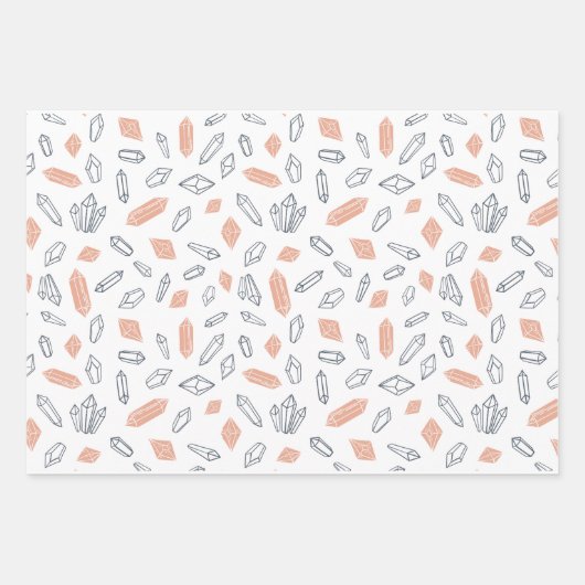 宇宙の神秘的な結晶 ラッピングペーパーシート (正面)