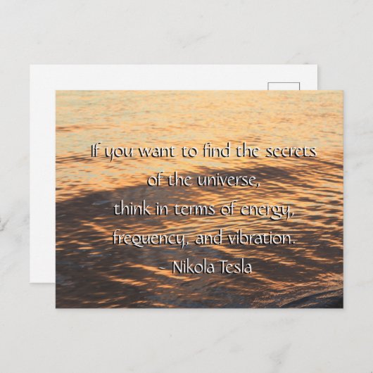 宇宙の秘密引用文(ニコラテスラ) ポストカード (正面/裏面)