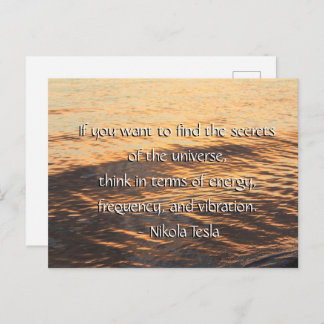 宇宙の秘密引用文（ニコラテスラ） ポストカード