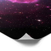 宇宙の空にある光の銀河蝶 ポスター (角)
