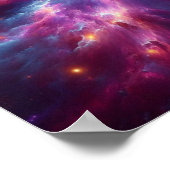 宇宙の空に輝くラディアント・バタフライ星雲 ポスター (角)