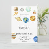 宇宙の第1の誕生日テーマ 招待状 (スタンド正面)