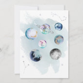 宇宙の第1誕生日パーティーロケット  招待状 (裏面)