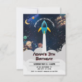 宇宙の第1誕生日招待状 招待状 (正面)