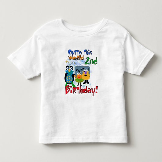 宇宙の第2誕生日のTシャツおよびギフト トドラーTシャツ (正面)