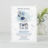 宇宙の第2誕生日パーティーロケット 招待状 (スタンド正面)