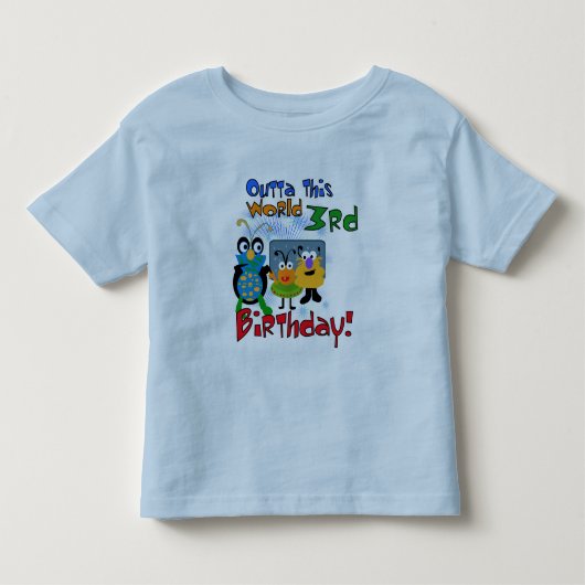 宇宙の第3回誕生日Tシャツとギフト トドラーTシャツ (正面)