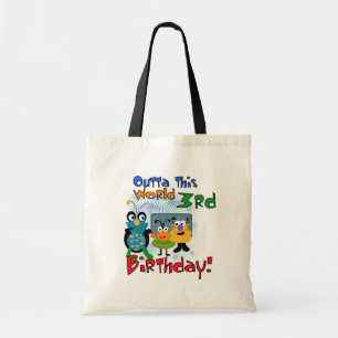 宇宙の第3回誕生日Tシャツとギフト トートバッグ